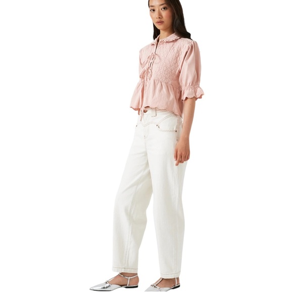 Seventy + Mochi Heidi Blouse NWT with Quilted Detail in Pink Dawn - Picture 3 of 9